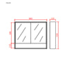 Petra Shaving Cabinet 900*155*750mm