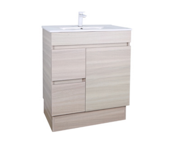 Evie - Wood Grain PVC Slim Vanity Left/Right Drawers 750*360*860mm