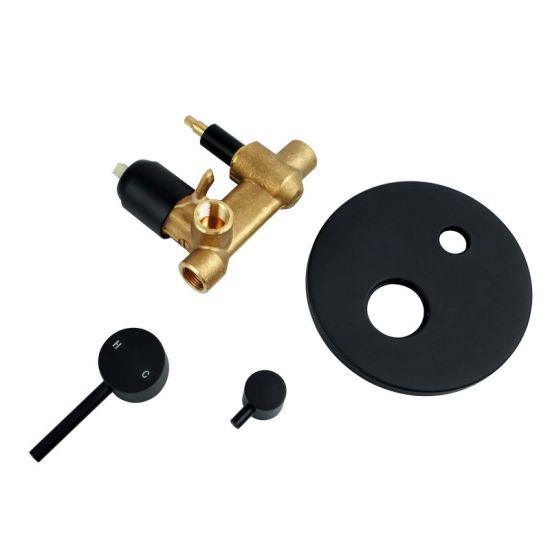 LUCID PIN Series Round Black Basin Mixer(Tall Vesion) - Living and Bathroom