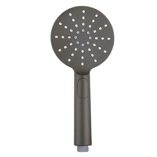 Round Gun Metal Grey ABS 3 Function Handheld Shower - Living and Bathroom