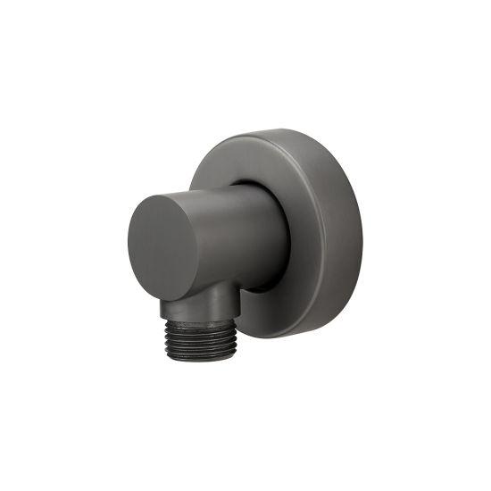 Round Gun Mental Grey Water Inlet Connector - Living and Bathroom