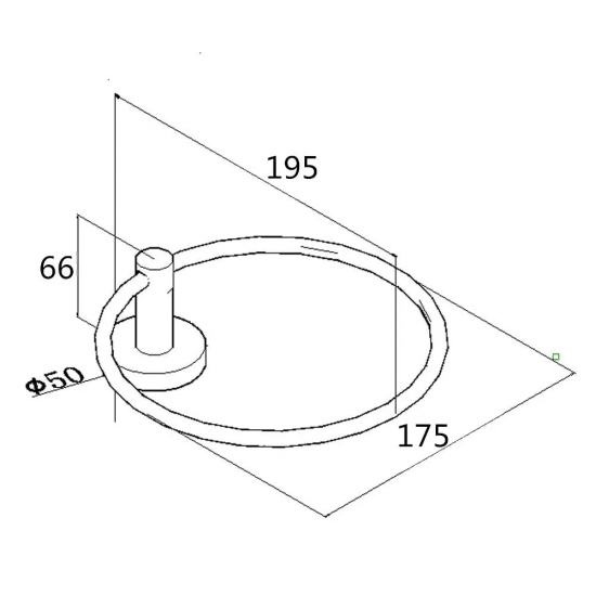 LUCID PIN Round Gun Metal Grey Hand Towel Ring - Living and Bathroom