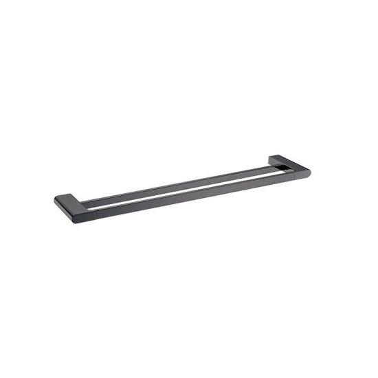 AU Series Gun Metal Grey Double Towel Rail 600mm - Living and Bathroom