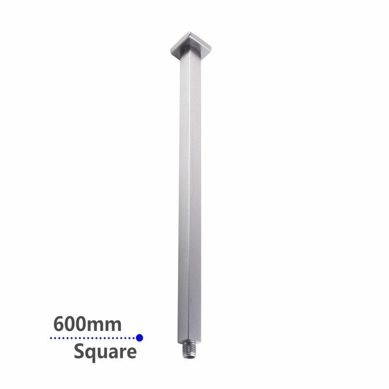 Square Black Ceiling Shower Arm 600mm