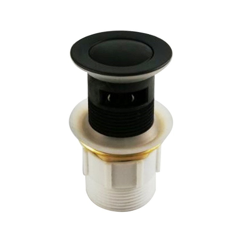 32/40mm Black Brass Basin Pop Up Waste with Overflow
