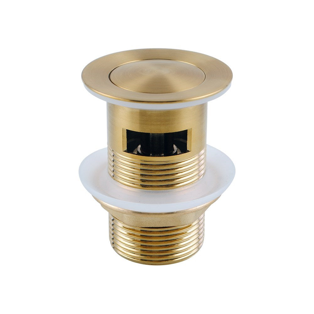 32/40mm Brushed Brass Basin Pop Up Waste with Overflow(Brass)