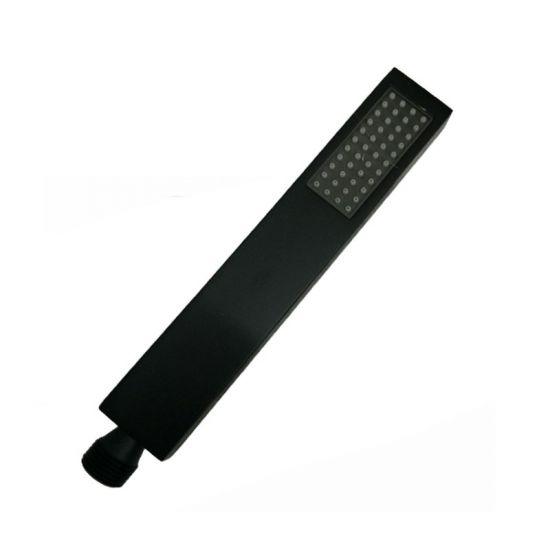 Matte Black Brass Square Handheld Shower Spray Head - Living and Bathroom