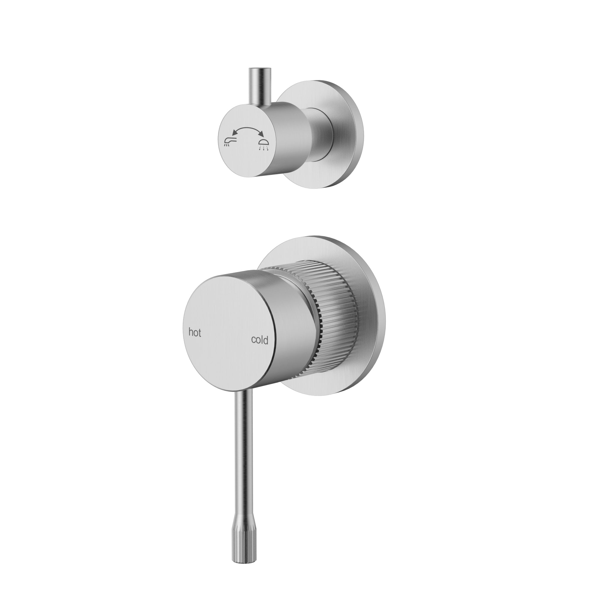 Ikon Linie Wall Mixer Diverter Trim Kit Brushed Nickel