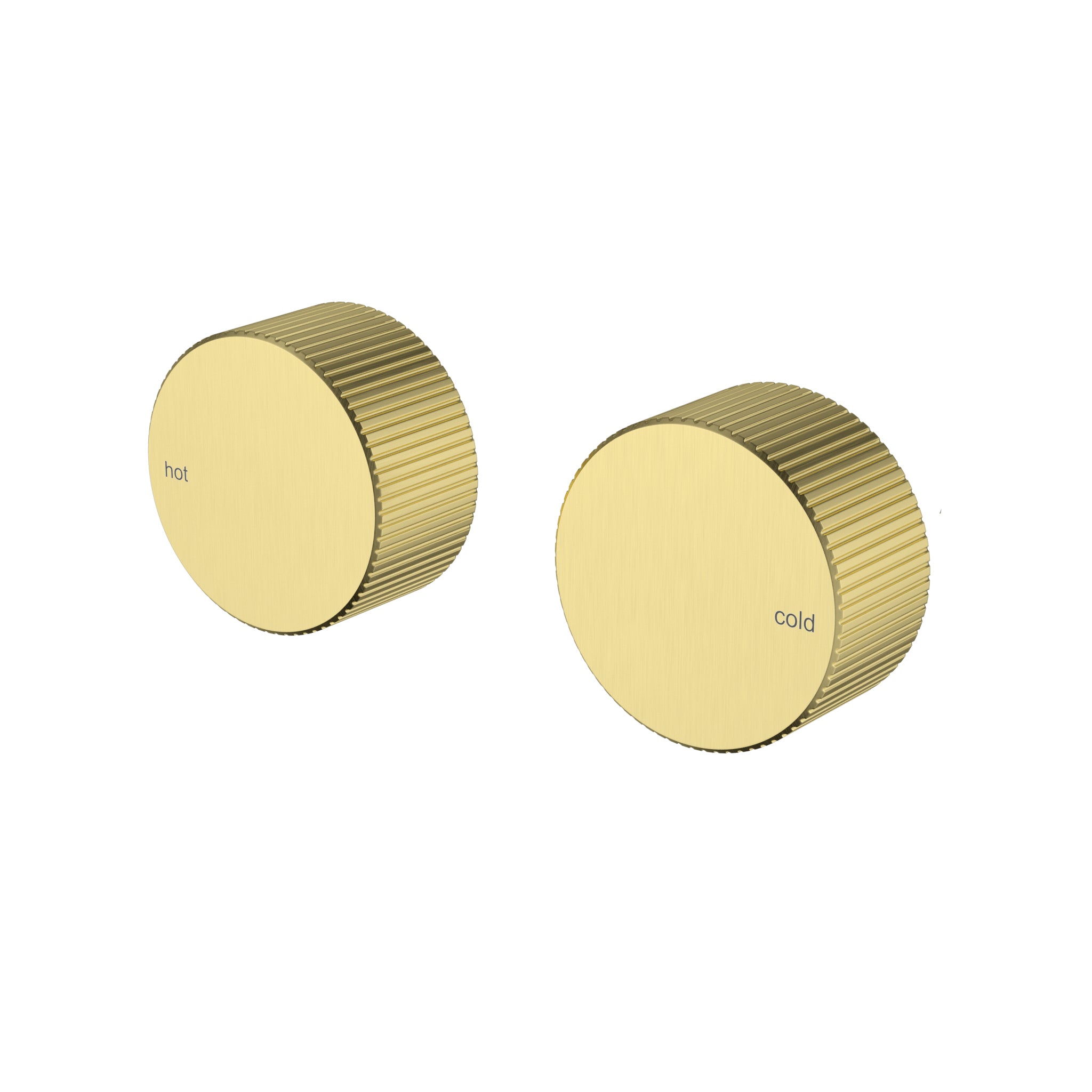 Ikon Hali Fluted 1/4 Turn C/D Wall Top Assembly Brushed Gold