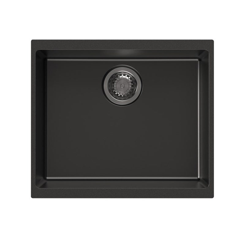 Black Carysil Enigma N100S Granite Single Bowl Stone Kitchen Sink 530*460*200mm