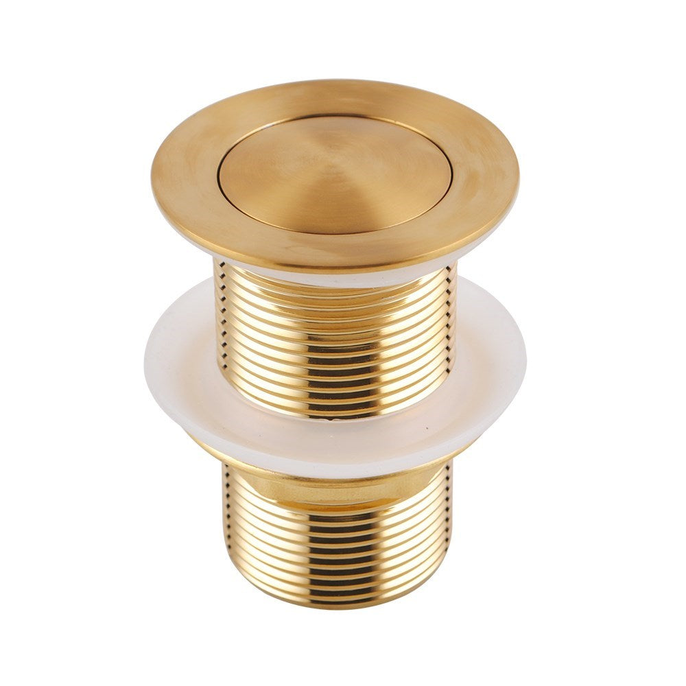 32/40mm Brushed Brass Basin Pop Up Waste without Overflow(Brass)