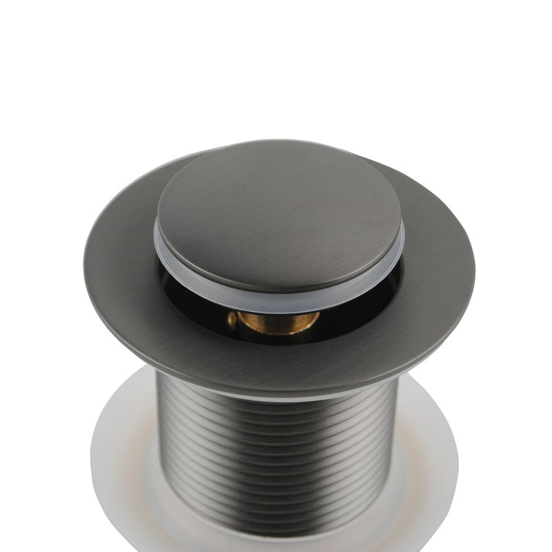 32/40mm Gun Metal Grey Brass Basin Pop Up Waste without Overflow