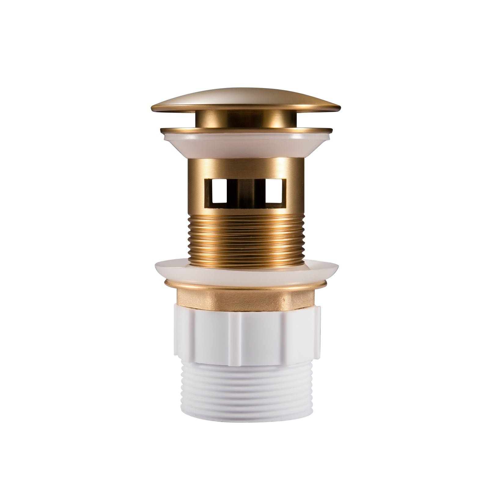 32/40mm Mushroom Brushed Brass Basin Pop Up Waste with Overflow(Brass)