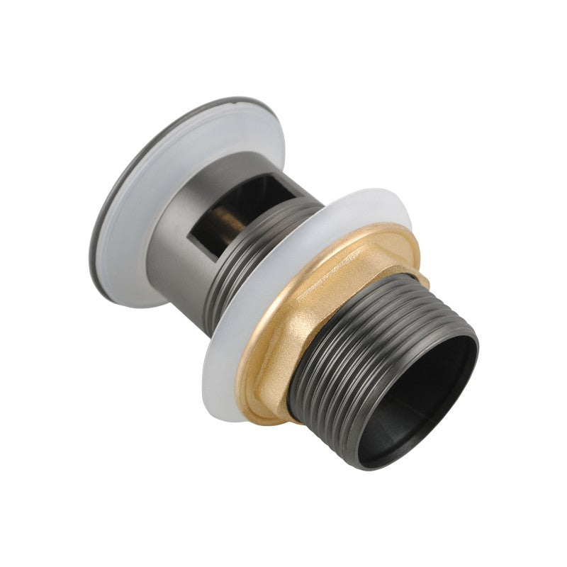 32/40mm Gun Metal Grey Brass Basin Pop Up Waste with Overflow