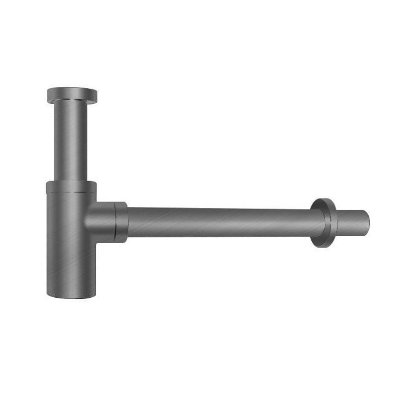 Round Brushed Nickel Bottle Trap 32mm