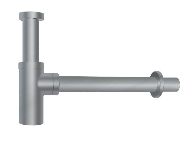 Round Brushed Nickel Bottle Trap 32mm