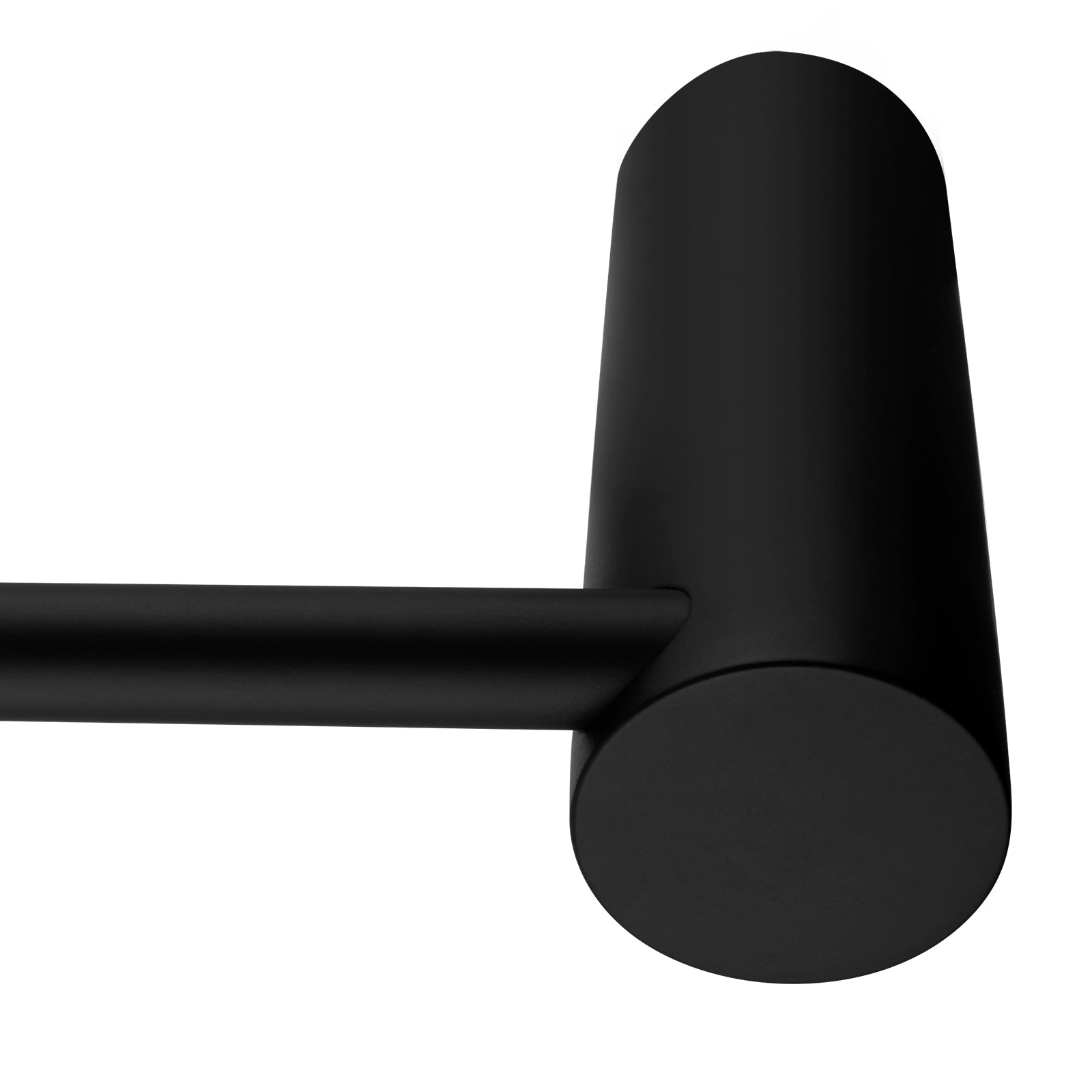 Black Single Towel Rail 600mm