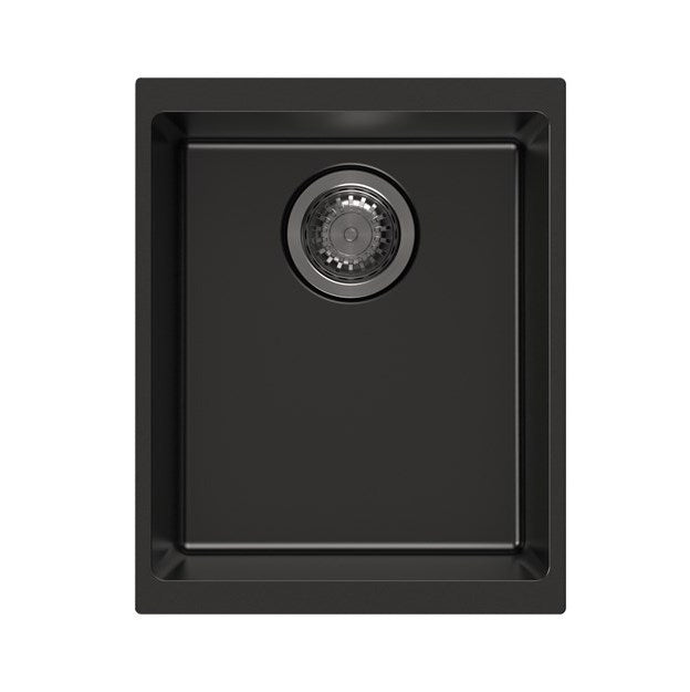 Black Carysil Enigma N100N Granite Single Bowl Stone Kitchen Sink 370*460*200mm