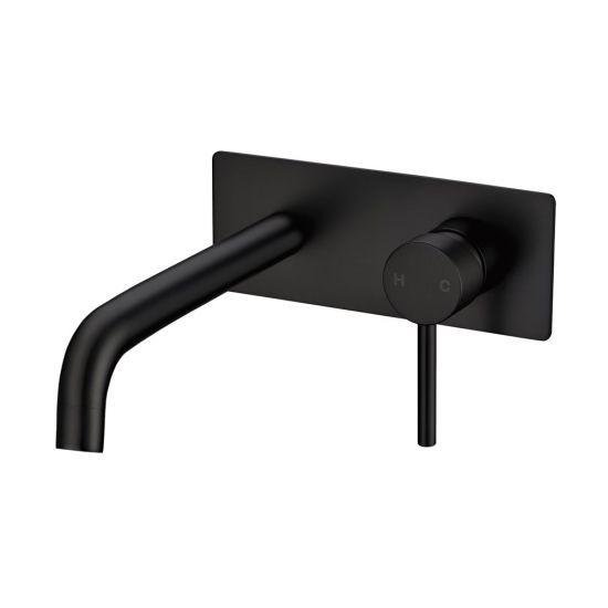 LUCID PIN Series Round Black Tall Basin Mixer - Living and Bathroom