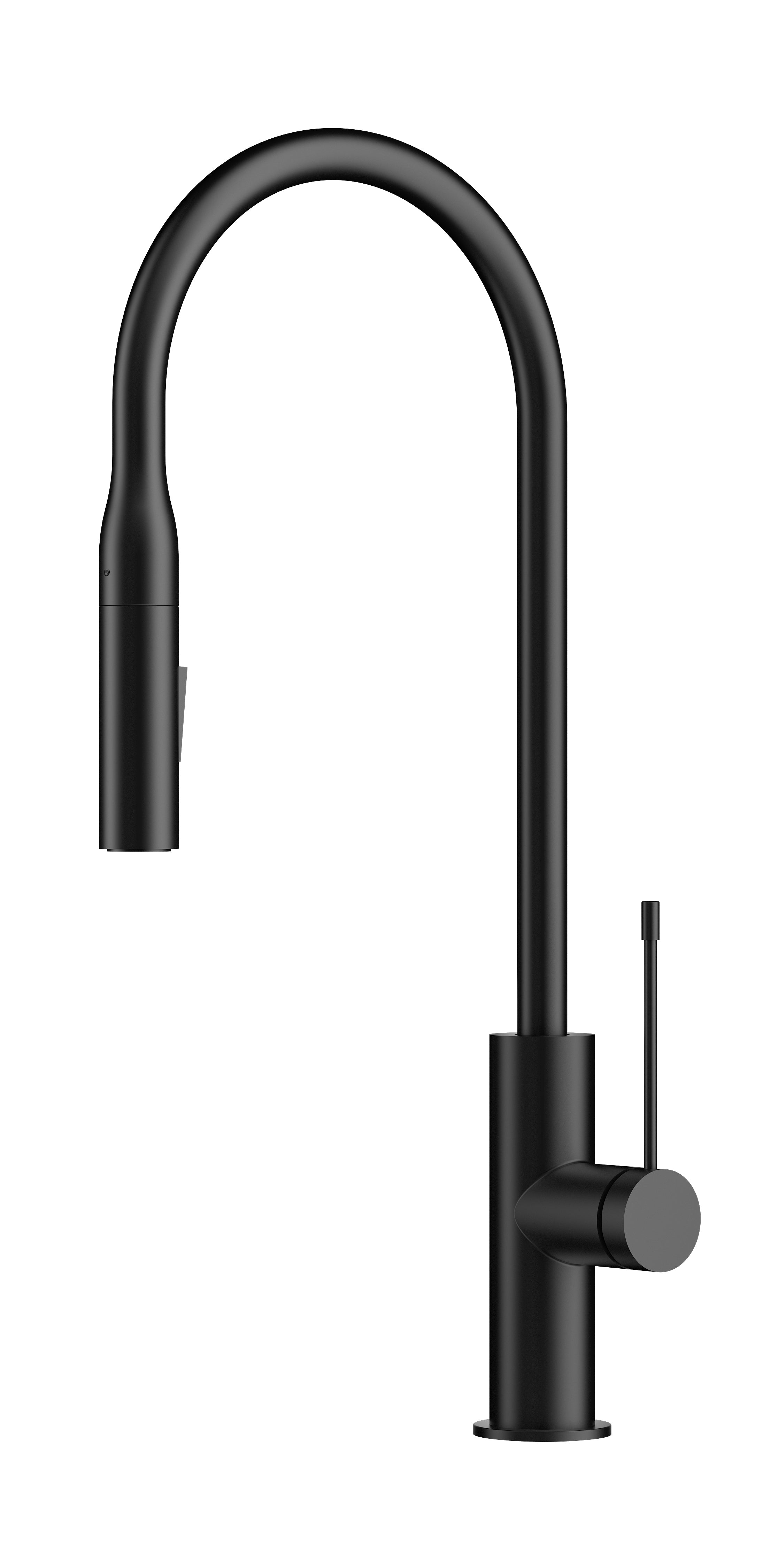 Ikon Aziz Pull-out Kitchen and Laundry Sink Mixer Matt Black