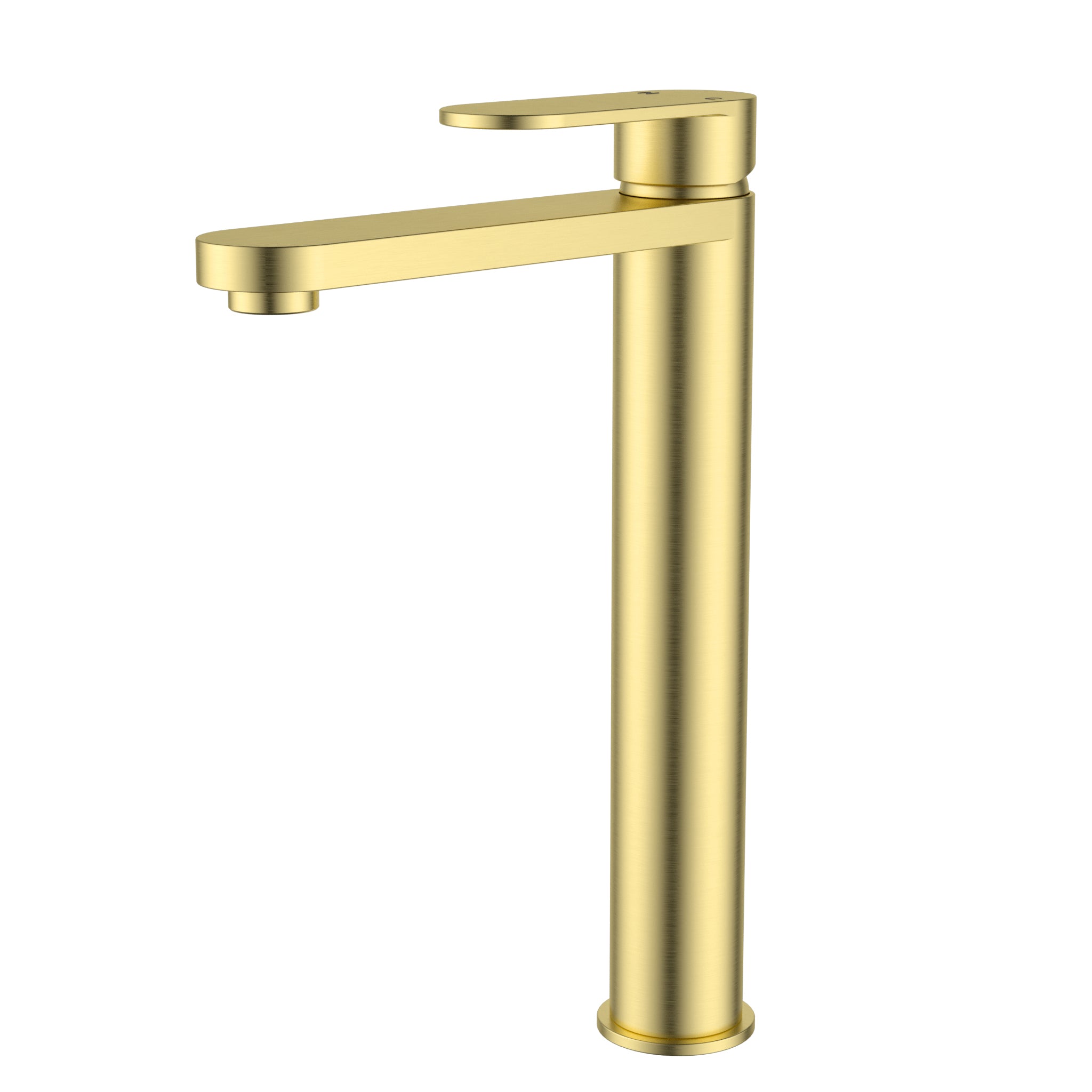 Sora Stainless Steel High Rise Basin Mixer Brushed Gold