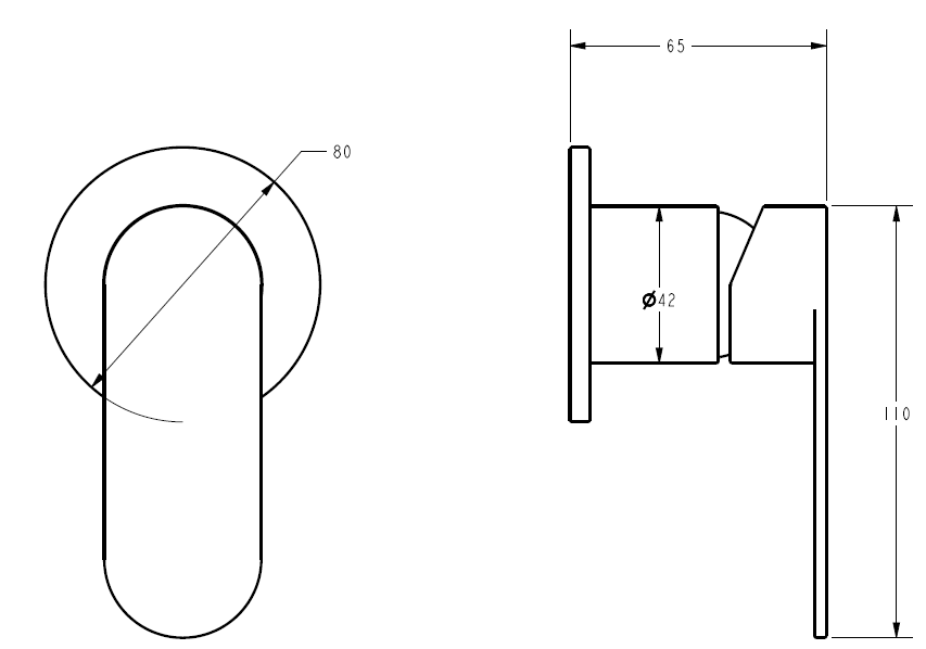 Sora SS Wall Mixer Trim Kits Stainless Steel