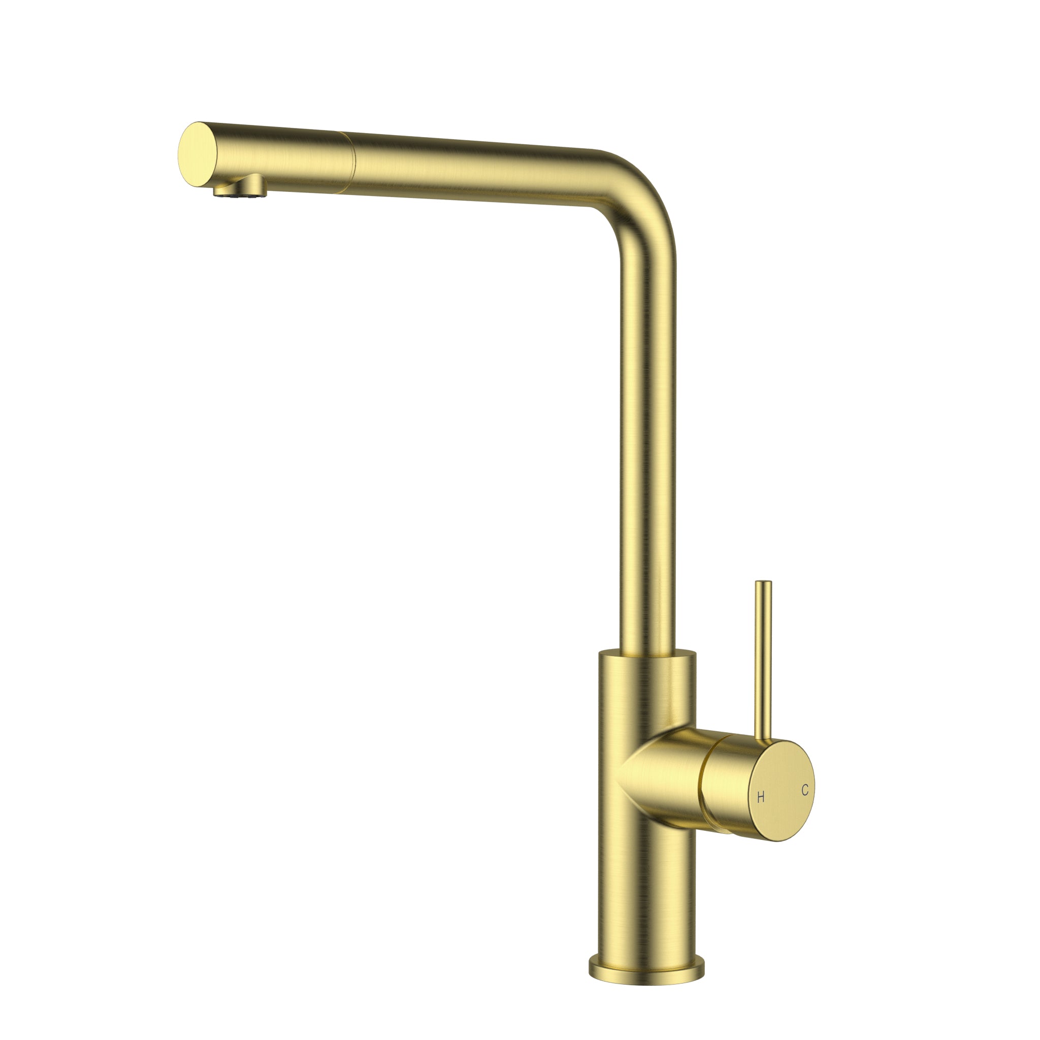 Otus Slimline SS Pull-Out Kitchen And Laundry Sink Mixer Brushed Gold
