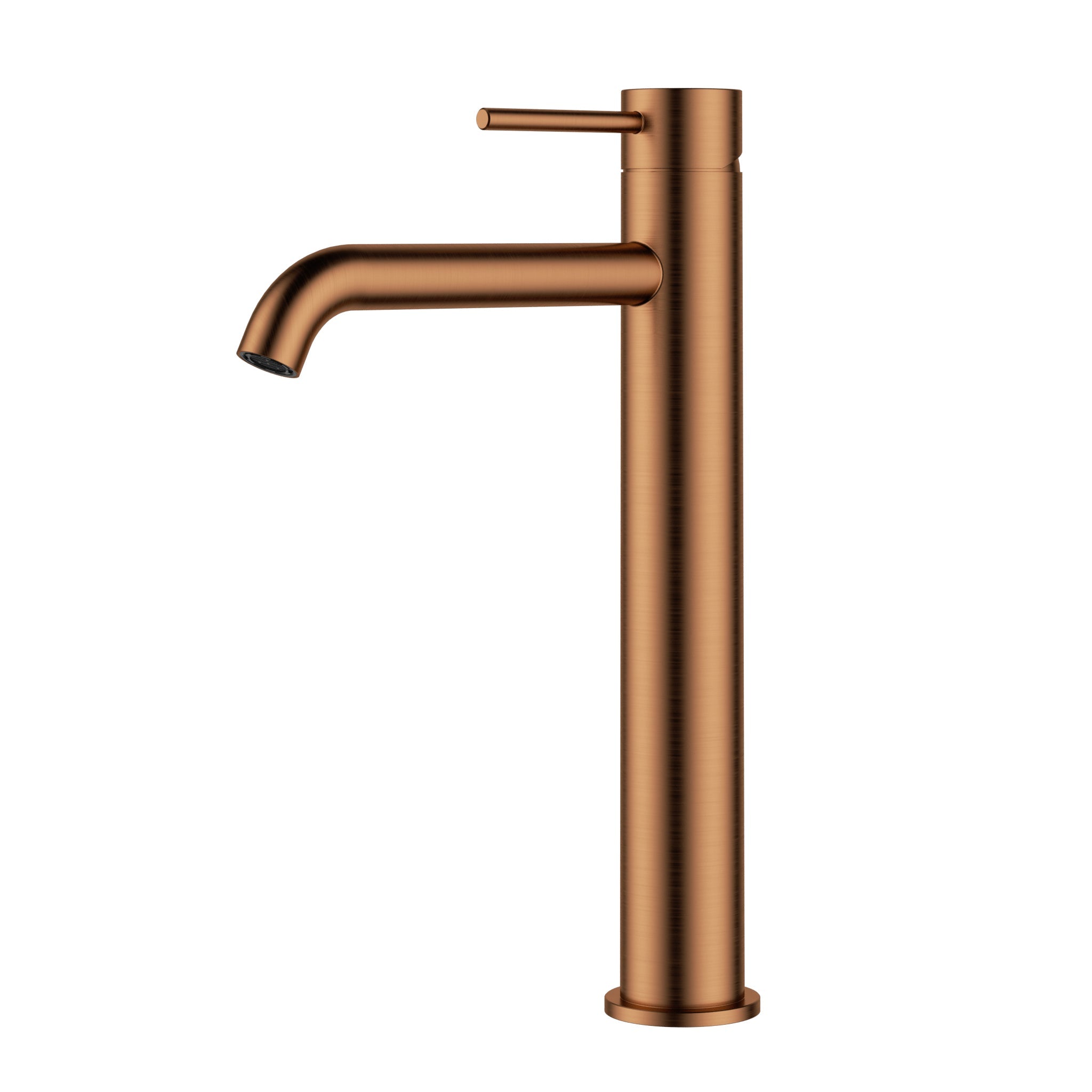 Otus Slimline SS Highrise Basin Mixer Brushed Copper