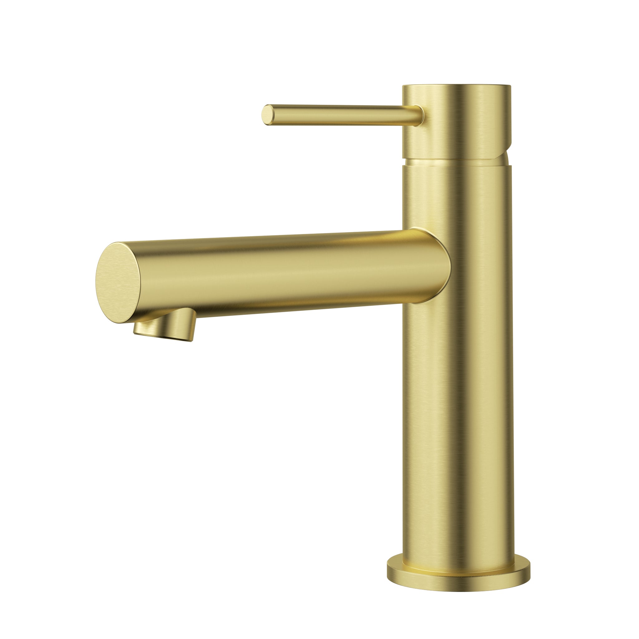 Otus Slimline SS Straight Spout Basin Mixer Brushed Gold
