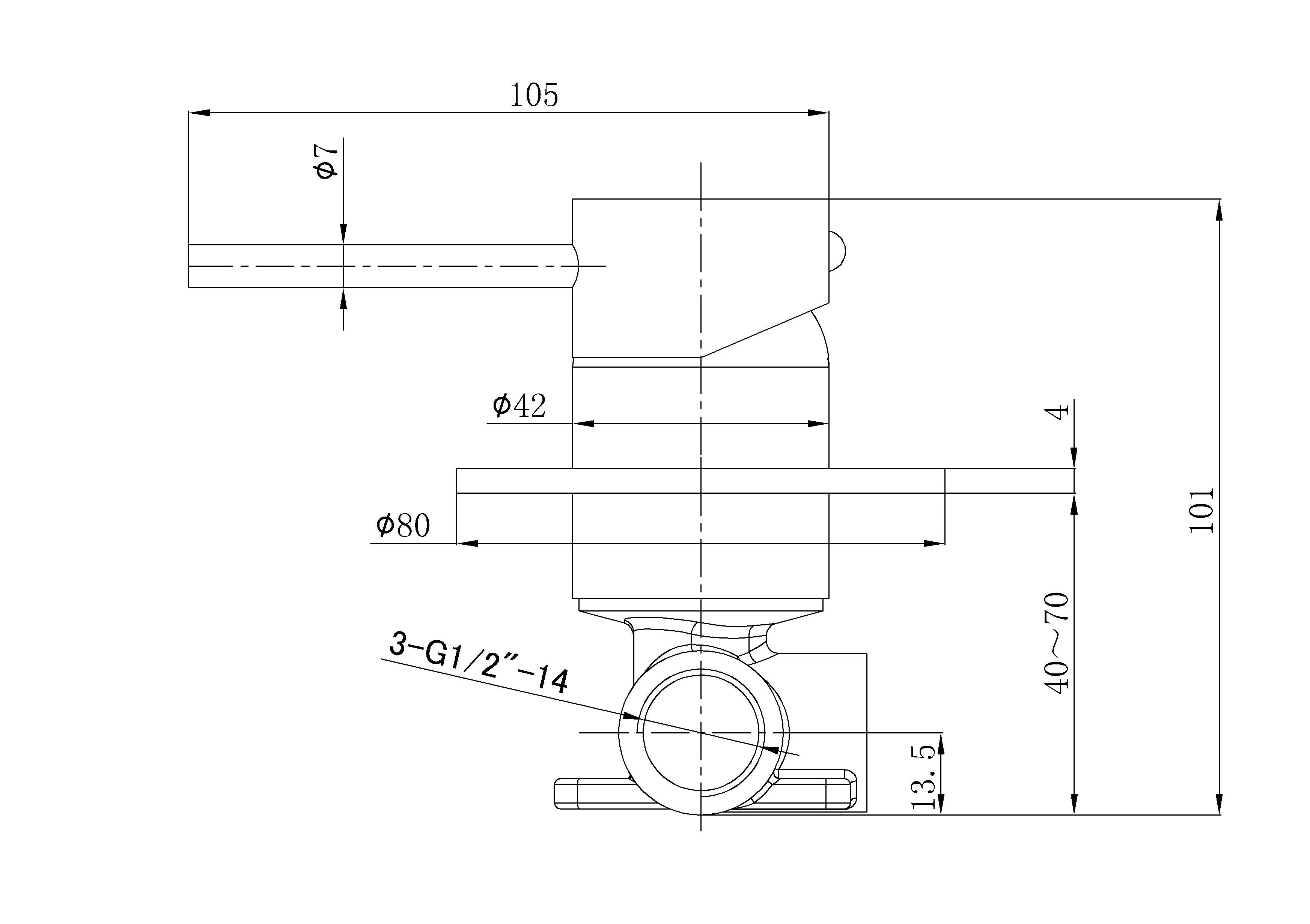 Otus Slimline Wall Mixer Body