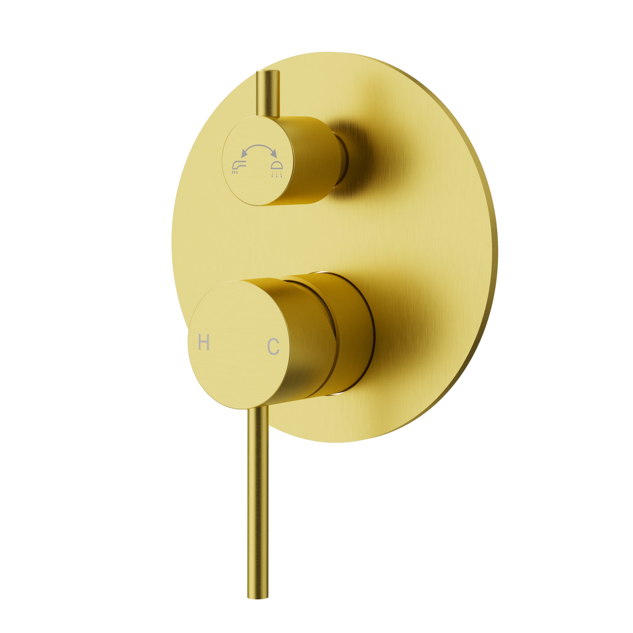Otus Slimline Wall Mixer Divertor Trim Kit Brushed Gold