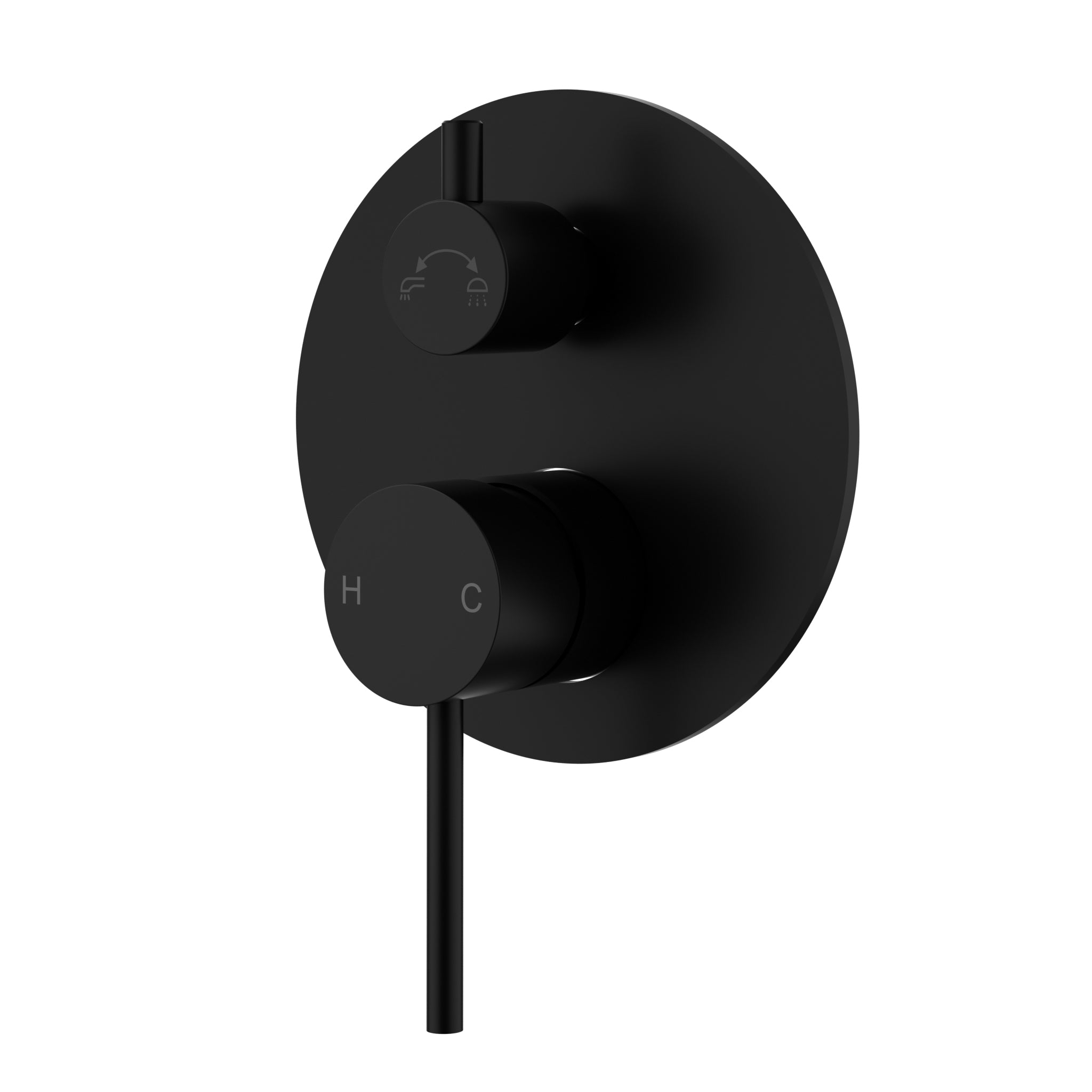 Otus Slimline Wall Mixer Divertor Trim Kit Matt Black