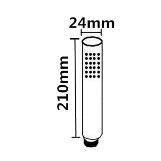 Round Brushed Nickel Single Function Handheld Shower (Brass) - Living and Bathroom