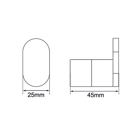 RUSHY Series Black&Chrome Round Robe Hook