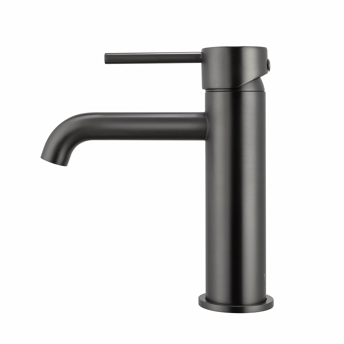 LUCID PIN Series Round Brushed Gun Metal Grey Basin Mixer