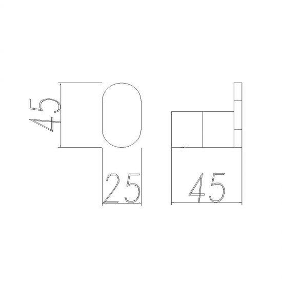 RUSHY Brushed Nickel Round Robe Hook - Living and Bathroom