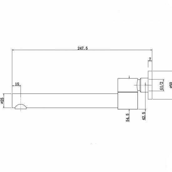 LUCID PIN Black Shower Wall Taps - Living and Bathroom