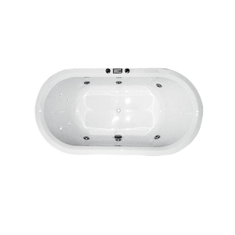 Estella 1680/1800*800*500mm Gloss White Acrylic 6/10/14 Jets Drop in Spa Bath Tub - Living and Bathroom