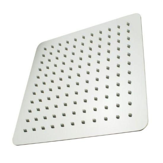 Chrome Super-slim Square Rainfall Shower Head 250mm - Living and Bathroom