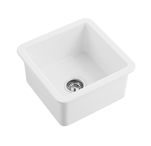 Gloss white Camden Fireclay Sink 457*457*228mm