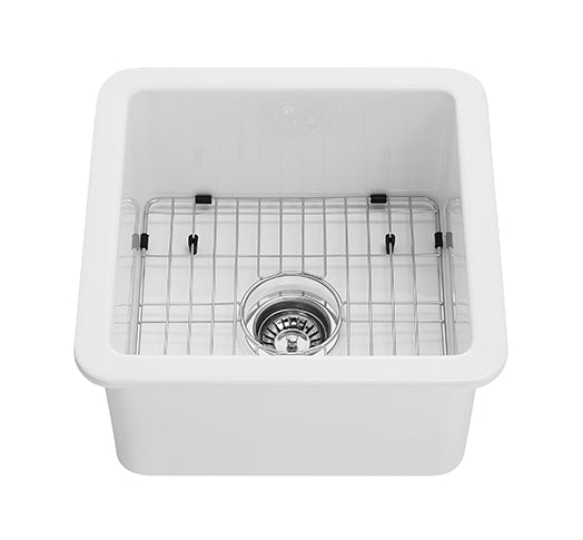 Gloss white Camden Fireclay Sink 457*457*228mm
