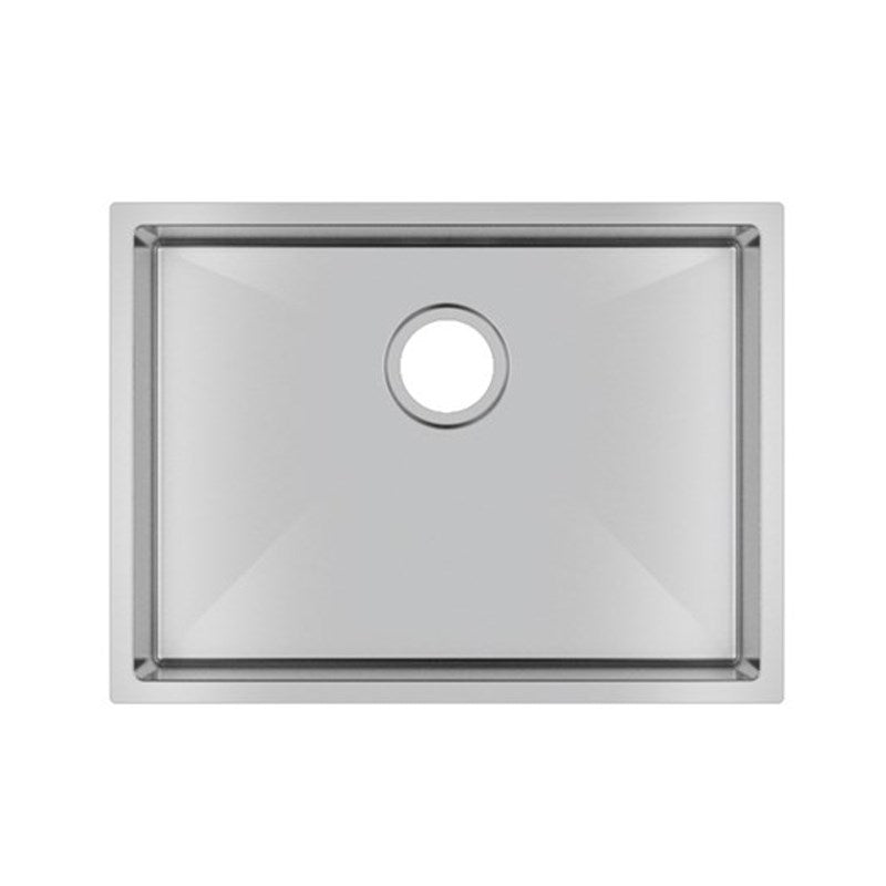 Round Corner Chrome Stainless Steel Handmade Single Bowl Kitchen Sink 600*450*230mm