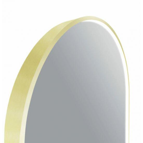 600*900mm Arch 3 Color Lighting Gun Metal Grey Aluminum Framed Front Hidden LED Mirror with Touch Sensor Switch - Living and Bathroom