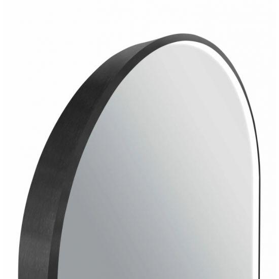 600*900mm Arch 3 Color Lighting Matte Black Aluminum Framed Front Hidden LED Mirror with Touch Sensor Switch - Living and Bathroom