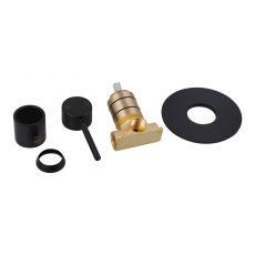 LUCID PIN Round Black Shower/Bath Wall Mixer(80mm Cover Plate)(color up) - Living and Bathroom