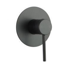 LUCID PIN Round Black Shower/Bath Wall Mixer(80mm Cover Plate)(color up) - Living and Bathroom