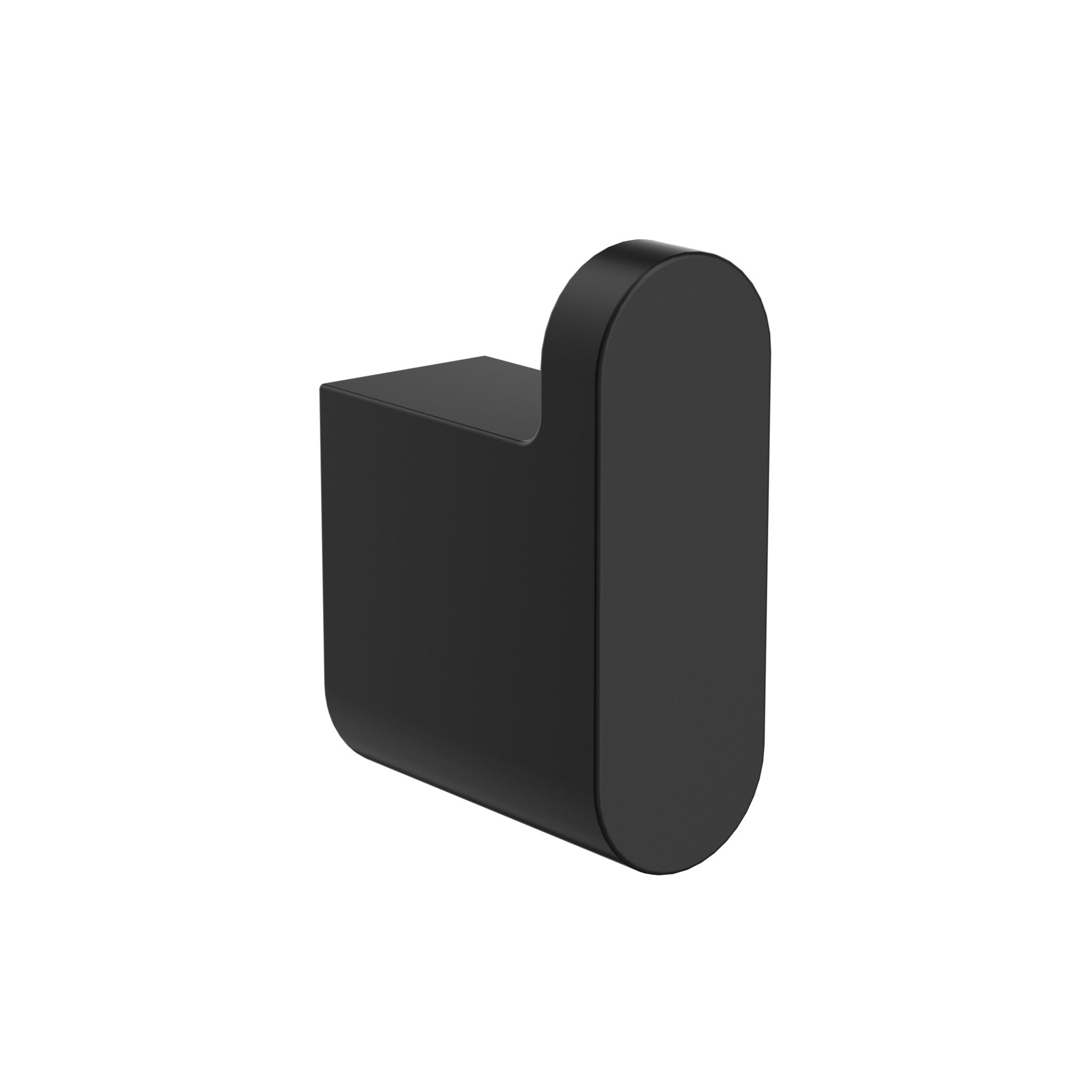 Cora Round Cornered Rectangle Robe Hook - Matt Black