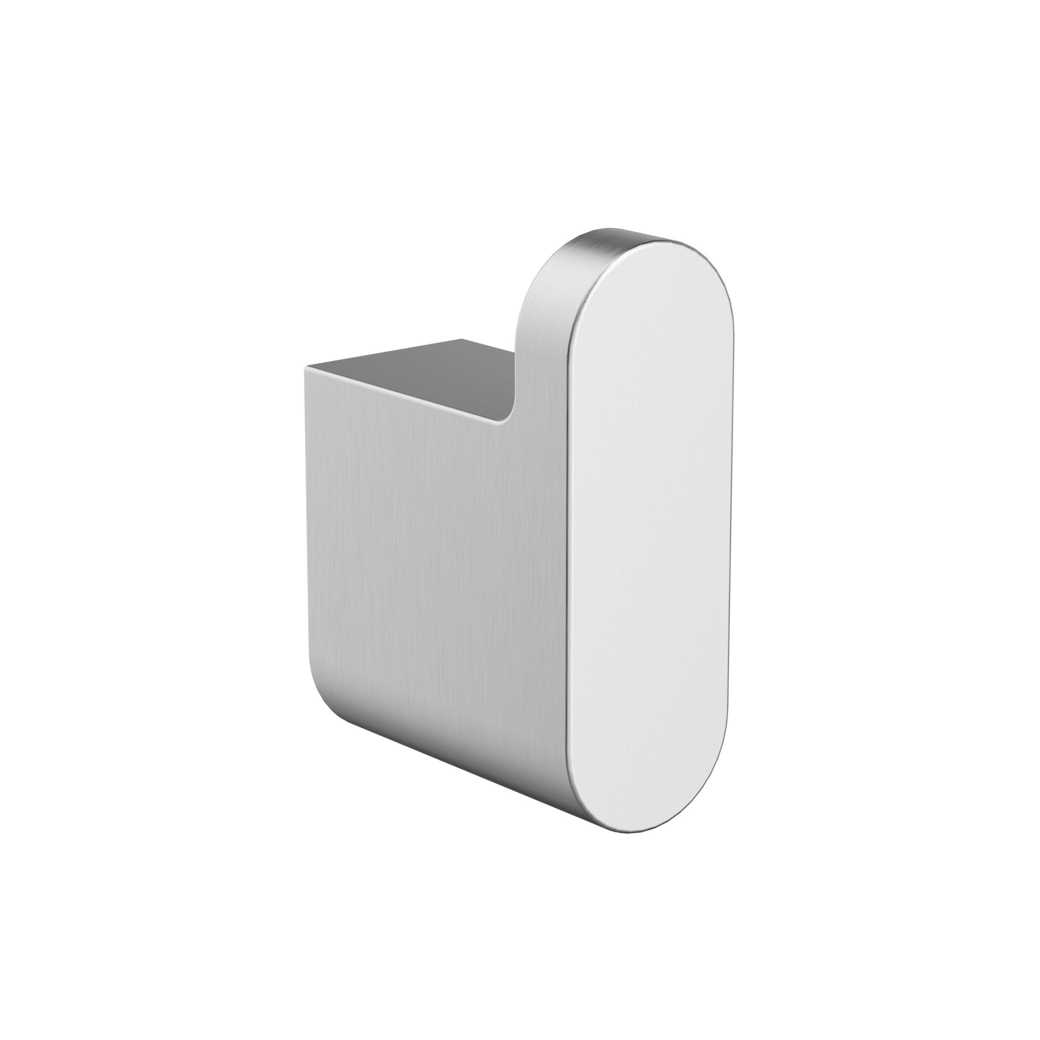 Cora Round Cornered Rectangle Robe Hook - Brushed Nickel
