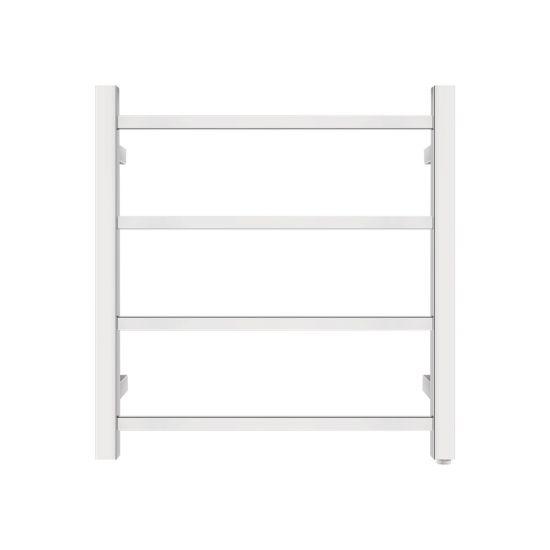 Square Chrome Electric Heated Towel Rack 4 Bars - Living and Bathroom