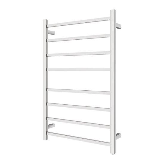 Square Chrome Electric Heated Towel Rack 8 Bars - Living and Bathroom